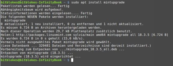 mintupgrade installieren