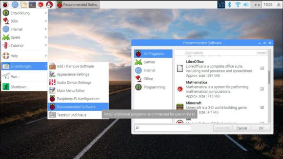 Neue Raspbian-Version stellt empfohlene Software vor