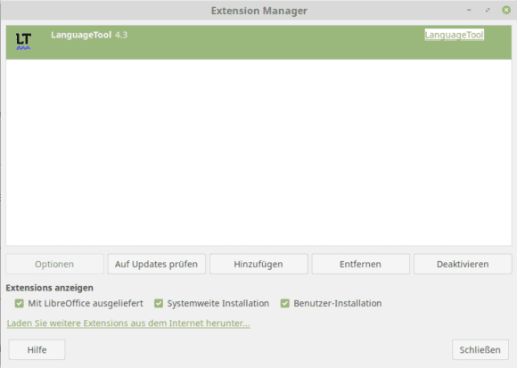 Language Tool 4.3 für LibreOffice