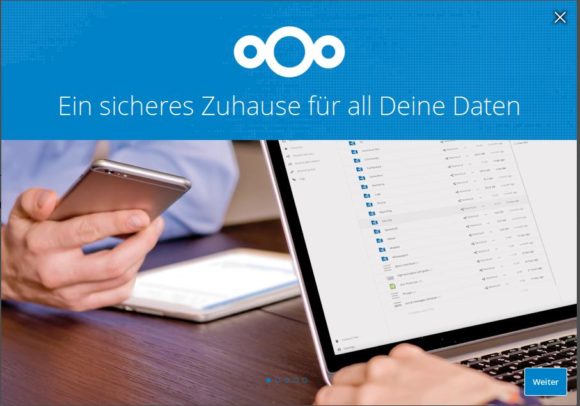 So grüßt Dich die Nextcloud 14