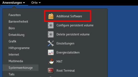 Additional Software in Tails 3.9