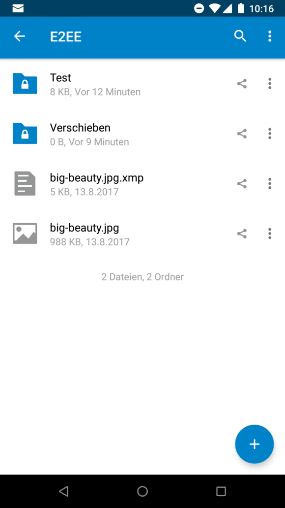Auf dem Smartphone werden die Dateien am alten Standort angezeigt