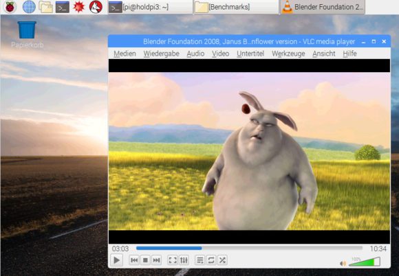 VLC Player ist ab Raspbian 2018-11-13 vorinstalliert