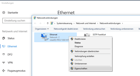 Windows IPv6 deaktivieren & Eigenschaften