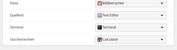 Unter Bevorzugte Anwendungen darfst Du nun auch das Programm für den Taschenrechner bestimmen