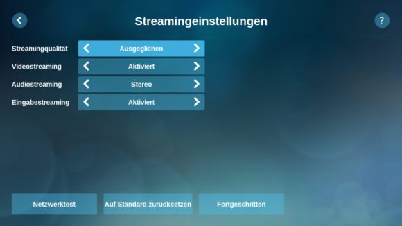 Streamingeinstellungen