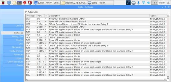 OpenVPN über SSL oder SSH erledigt AirVPNs Eddie