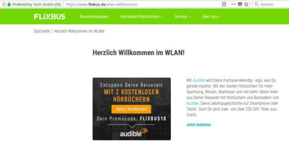 Flixbus WLAN