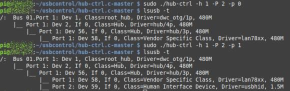 USB-Ports des Raspberry Pi mit hub-ctrl steuern