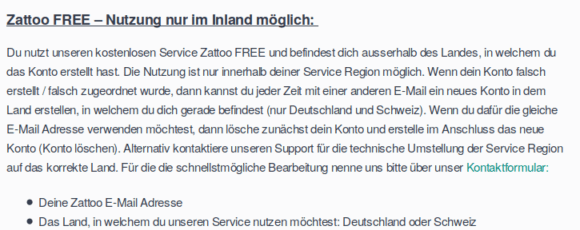 Bei Zattoo mit anderer E-Mail-Adresse anmelden