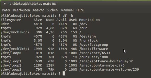 Ubuntu MATE 18.04 für Raspberry Pi nutzt den gesamten Datenträger