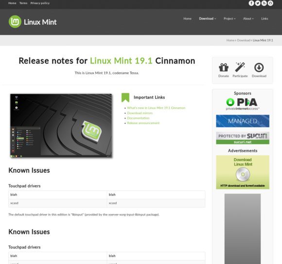Website von Linux Mint erhält ein neues Design (Quelle: blog.linuxmint.com)