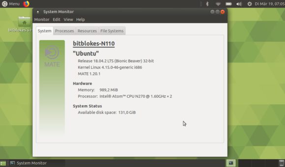 Ubuntu MATE 18.04 auf einem Samsung N110