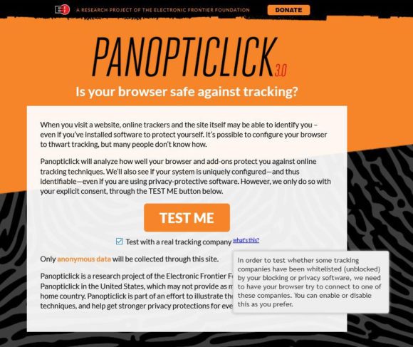 Panopticlick Browser Test