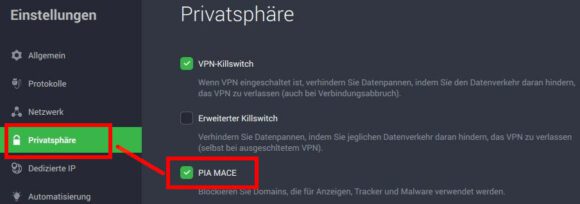 MACE schützt vor nerviger Werbung und vor schädlichen Websites