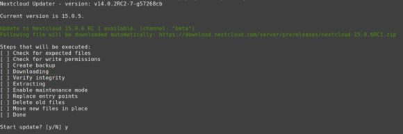 Nextcloud 15.0.6 RC 1