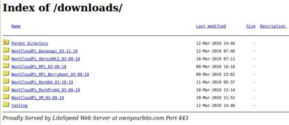 Das Abbild von NextCloudPi herunterladen