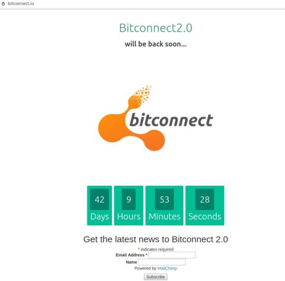 Bitconnect 2.0 ... oje ...