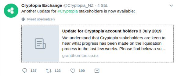 Neues von Cryptopia