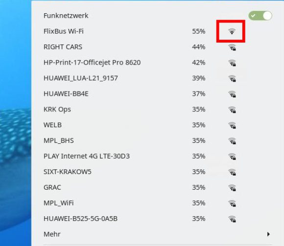 Das WLAN im FLixbus ist offen!