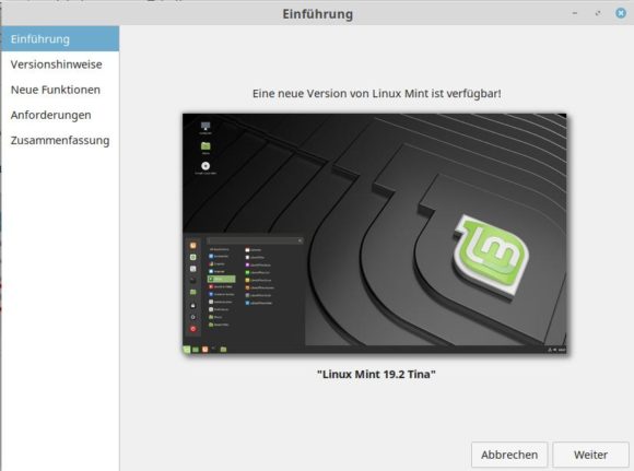 Einführung zum Upgrade auf Linux Mint 19.2