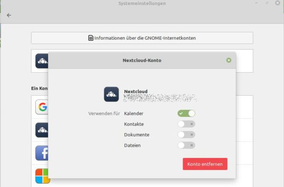 Nextcloud in Linux Mint 19.2 verbinden
