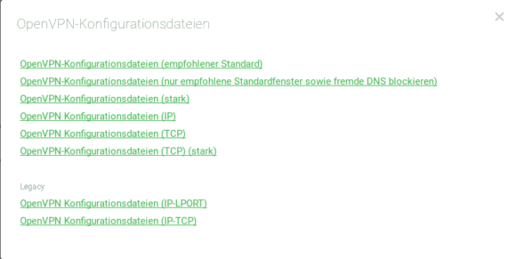 OpenVPN-Konfigurationsdateien