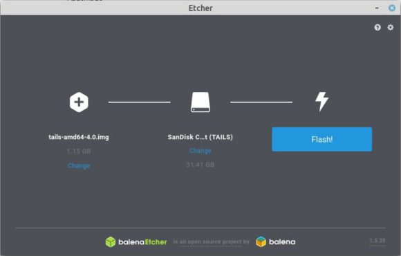 Mit Etcher ist eine Installation schnell erledigt