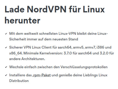 NordVPN für Linux / Raspberry Pi