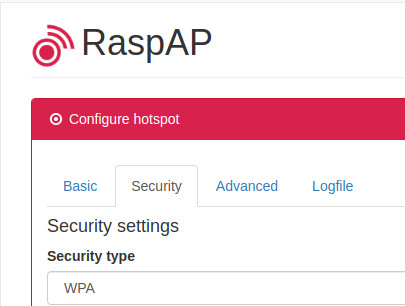 RaspAP konfigurieren