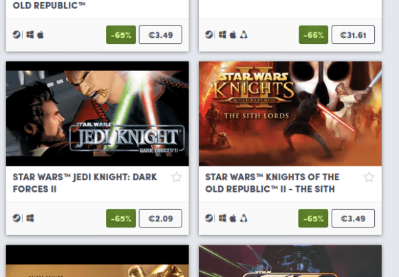 Knights of the Old Republic™ II - The Sith Lords™ gibt es für Linux