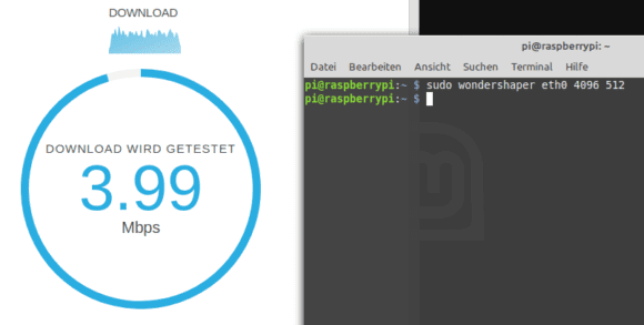 Nun habe ich 4 Mbit/s Download-Geschwindigkeit