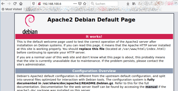 Apache2 funktioniert auf dem Raspberry Pi