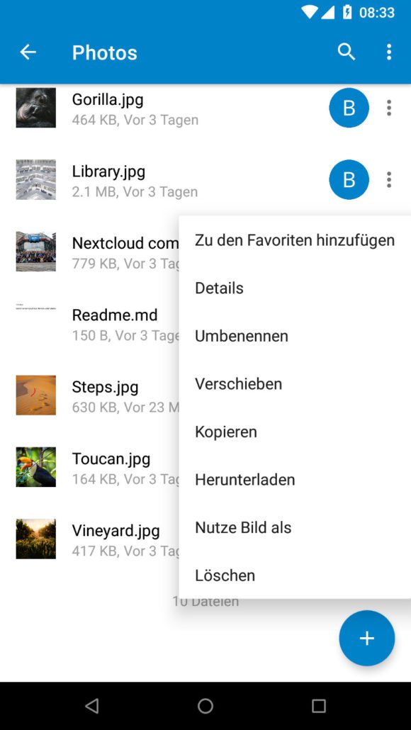 File Locking ist beim Android Client auch keine Option