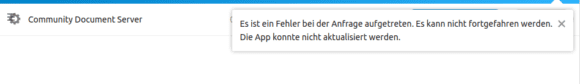 Fehler, Update funktioniert nicht