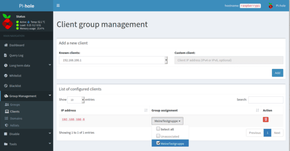 Pi-hole 5.0 mit Client-Management