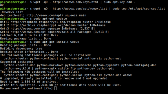 Wetterstation WeeWX unter Raspbian installieren