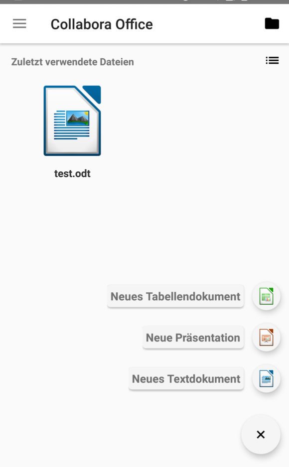Collabora Office für Android