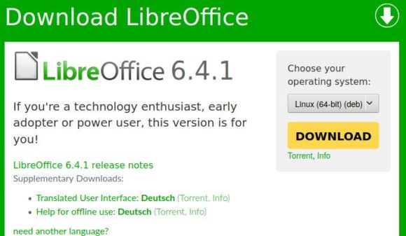 LibreOffice 6.4.1 ist veröffentlicht