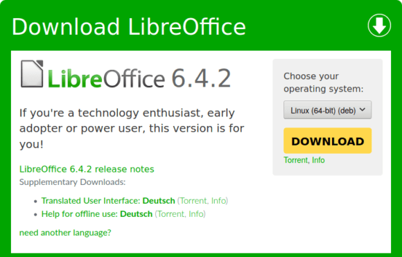 LibreOffice 6.4.2 ist verfügbar