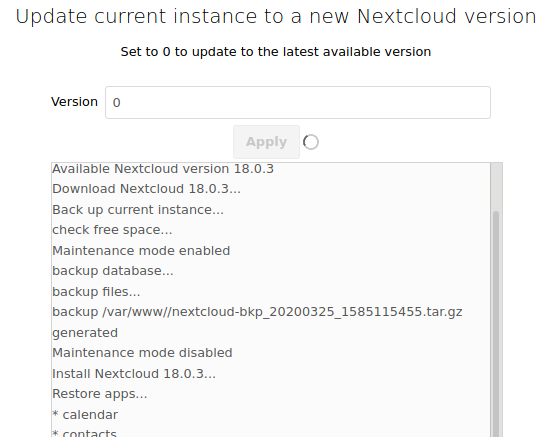 Nextcloud 18.0.3 ist auch für NextcloudPi verfügbar