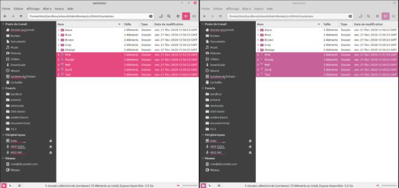 Altes und neues Pink (Quelle: linuxmint.com)