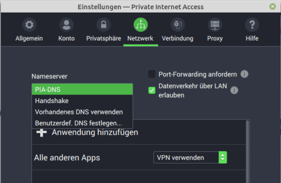 DNS und Split-Tunneling