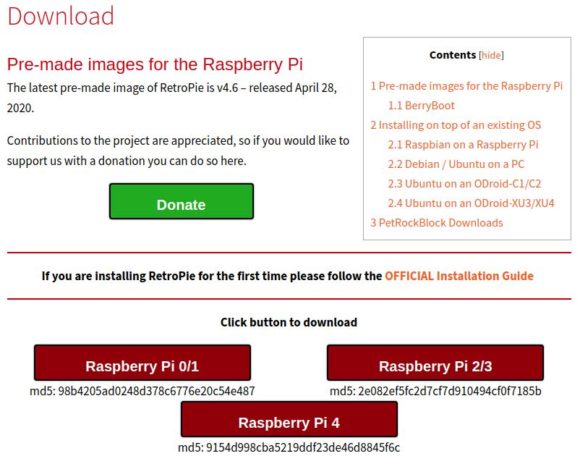 RetroPie 4.6 basiert auf Raspbian Buster und unterstützt Raspberry Pi 4