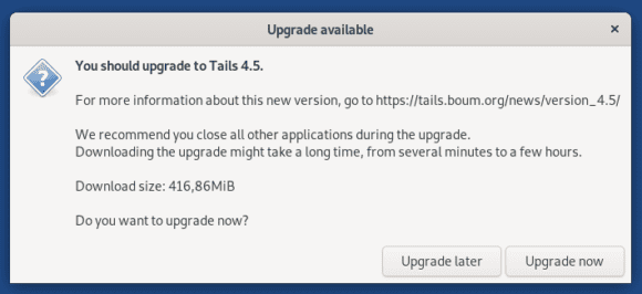 Tails 4.5 ist verfügbar