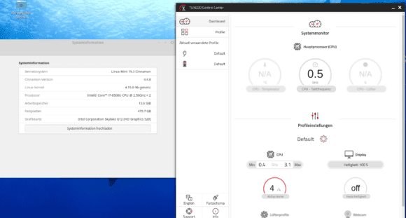 TUXEDO Control Center unter Linux Mint 19.3