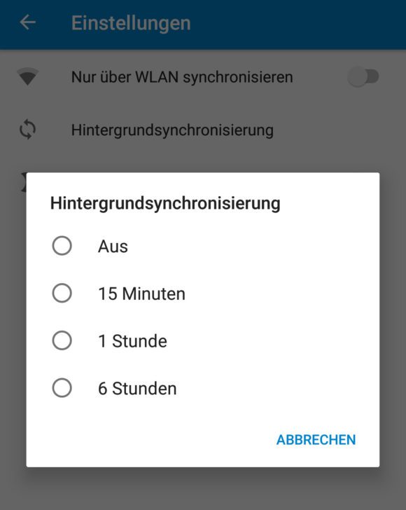 Hintergrundsychronisierung