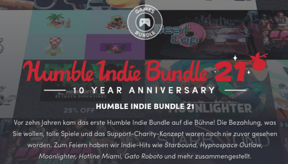 Happy Birthday! Humble Indie Bundle 21 ist da