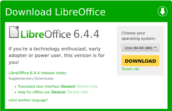 LibreOffice 6.4.4 ist da