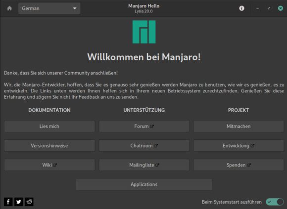 Manjaro Hello